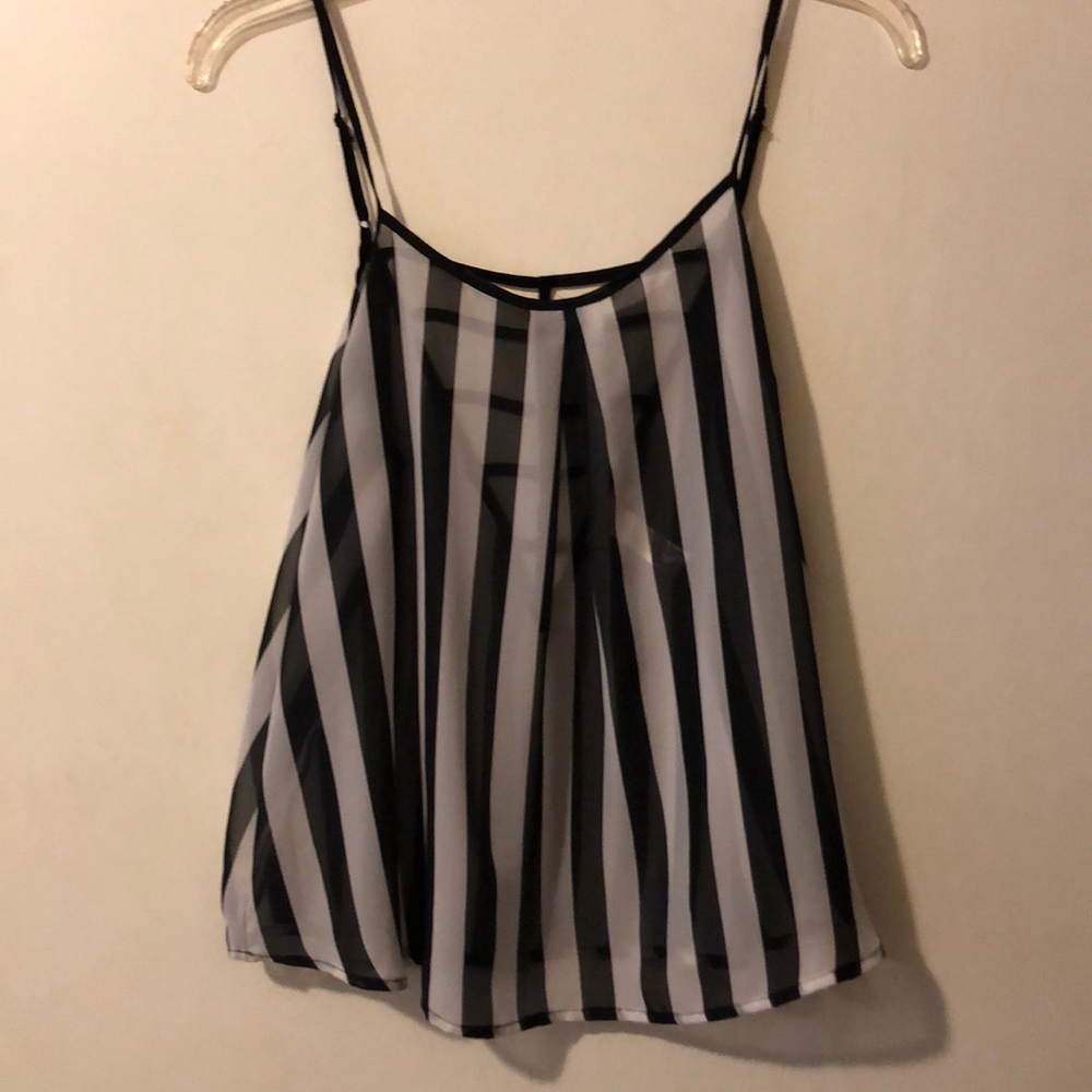 Black and White Stripe Blouse